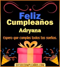 GIF Mensaje de cumpleaños Adryana